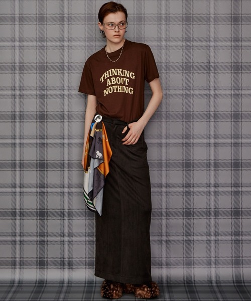 MAISON SPECIAL（メゾンスペシャル）の「THINKING ABOUT NOTHING Logo T-Shirt/THINKING ABOUT NOTHING ロゴTシャツ（Tシャツ/カットソー・レディース・ブラック/ブラウン/ブルー/アイボリー・FREE）」の17枚目の写真