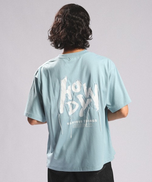 RAGEBLUE(レイジブルー)の「【接触冷感/吸水速乾】3D CORD EMBROIDERY T-SHIRT/コード刺繍Tシャツ(Tシャツ/カットソー・メンズ・ホワイト/ライトブルー/ブラック・MEDIUM/LARGE)」の3枚目の写真