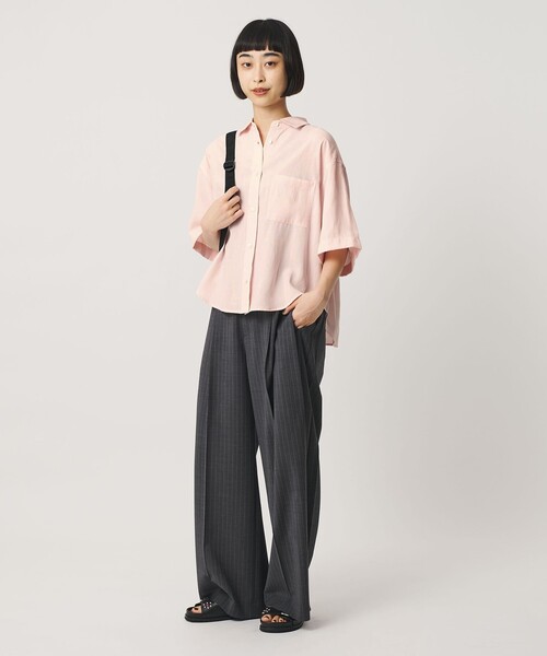 BEAUTY&YOUTH UNITED ARROWS(ビューティーアンドユースユナイテッドアローズ)の「シアー バックタック ショートスリーブ シャツ 接触冷感(シャツ/ブラウス・レディース・オフホワイト/ライトブルー/ライトピンク・FREE)」の3枚目の写真