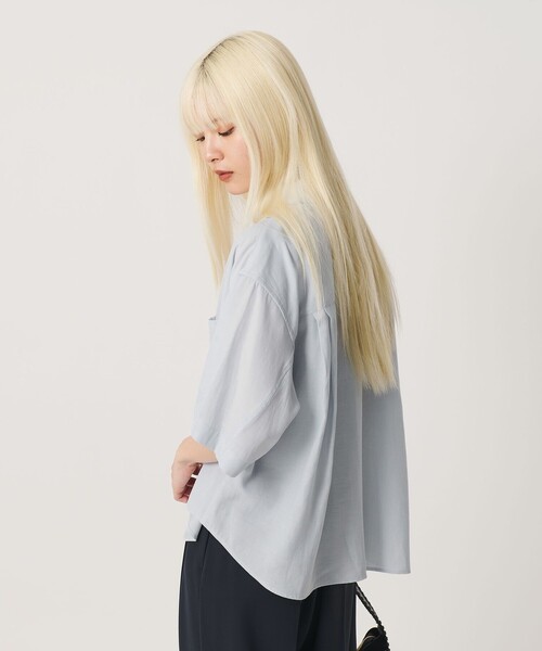 BEAUTY&YOUTH UNITED ARROWS(ビューティーアンドユースユナイテッドアローズ)の「シアー バックタック ショートスリーブ シャツ 接触冷感(シャツ/ブラウス・レディース・オフホワイト/ライトブルー/ライトピンク・FREE)」の1枚目の写真