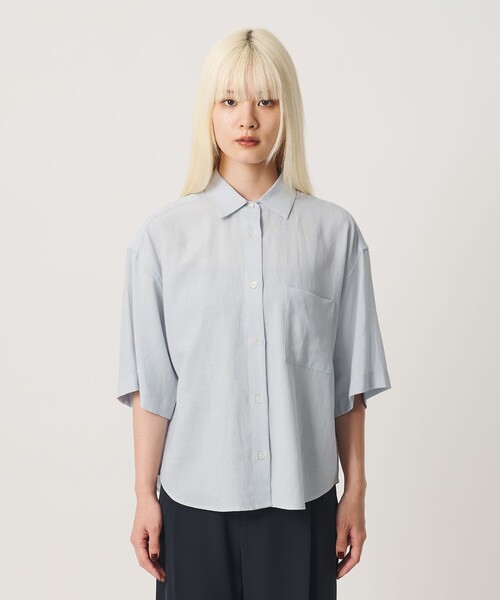 BEAUTY&YOUTH UNITED ARROWS(ビューティーアンドユースユナイテッドアローズ)の「シアー バックタック ショートスリーブ シャツ 接触冷感(シャツ/ブラウス・レディース・オフホワイト/ライトブルー/ライトピンク・FREE)」の13枚目の写真