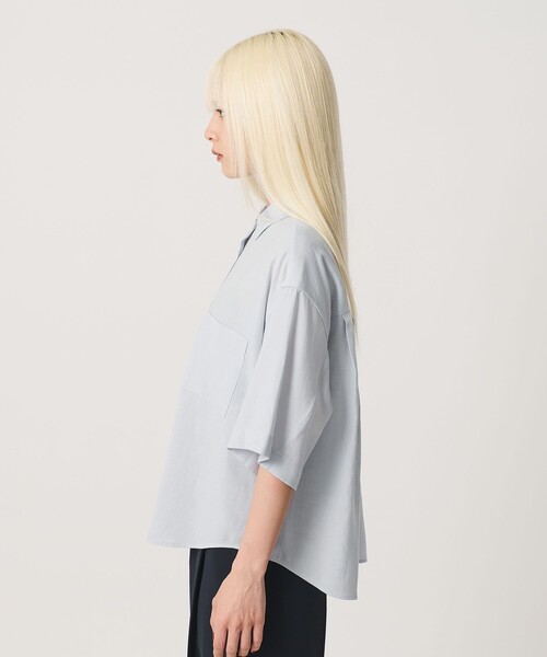 BEAUTY&YOUTH UNITED ARROWS(ビューティーアンドユースユナイテッドアローズ)の「シアー バックタック ショートスリーブ シャツ 接触冷感(シャツ/ブラウス・レディース・オフホワイト/ライトブルー/ライトピンク・FREE)」の14枚目の写真
