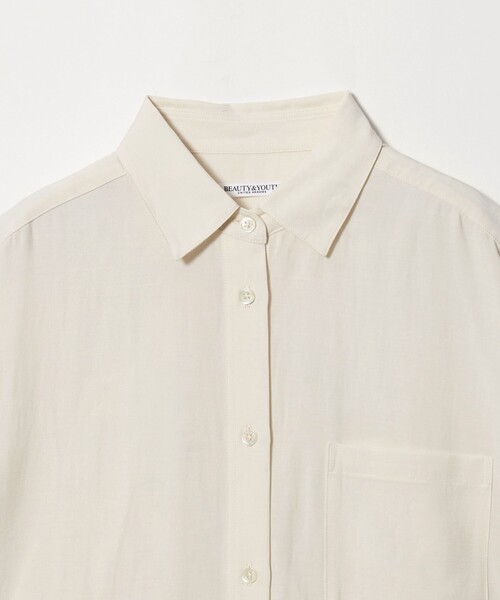 BEAUTY&YOUTH UNITED ARROWS(ビューティーアンドユースユナイテッドアローズ)の「シアー バックタック ショートスリーブ シャツ 接触冷感(シャツ/ブラウス・レディース・オフホワイト/ライトブルー/ライトピンク・FREE)」の17枚目の写真