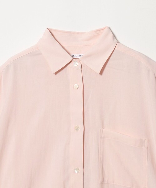BEAUTY&YOUTH UNITED ARROWS(ビューティーアンドユースユナイテッドアローズ)の「シアー バックタック ショートスリーブ シャツ 接触冷感(シャツ/ブラウス・レディース・オフホワイト/ライトブルー/ライトピンク・FREE)」の20枚目の写真