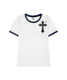 CROSS レディース スリムフィット リンガー 半袖Tシャツ 3 COLORS