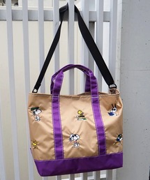 Vintage PEANUTS（ビンテージピーナッツ）の「"11"≪Vintage PEANUTS≫1ポケット 2WAY 刺繍 バイカラー トート & ショルダーバッグ（ショルダーバッグ）」