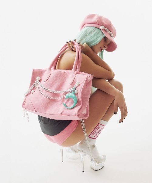 SCULPTOR(スカルプター)の「Chain Terry Bag(ショルダーバッグ・レディース・ピンク/ブルー・FREE)」の2枚目の写真