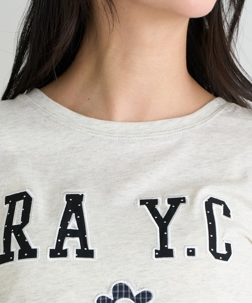 RAY CASSIN(レイカズン)の「ロゴパッチチビTシャツ(Tシャツ/カットソー・レディース・カーキ/ホワイト系その他/グレー/ネイビー・FREE)」の20枚目の写真