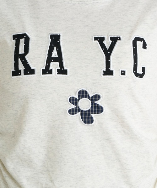 RAY CASSIN(レイカズン)の「ロゴパッチチビTシャツ(Tシャツ/カットソー・レディース・カーキ/ホワイト系その他/グレー/ネイビー・FREE)」の21枚目の写真