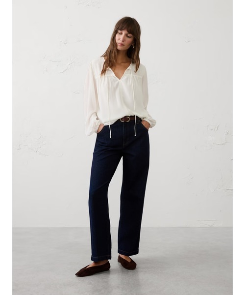 BANANA REPUBLIC FACTORY STORE（バナナリパブリック ファクトリーストア）の「BANANA REPUBLIC FACTORY STORE　　シフォンプリーツリリースブラウス（シャツ/ブラウス・レディース・ホワイト・S）」の3枚目の写真