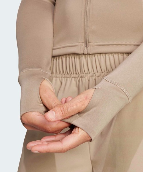 adidas(アディダス)の「Optimeエッセンシャルズ フルジップ ジャケット / Optime Essentials Full-Zip Jacket / ジャージ / トラックジャケット / アディダス adidas(ジャージ・レディース・ブラウン・SMALL/LARGE)」の5枚目の写真