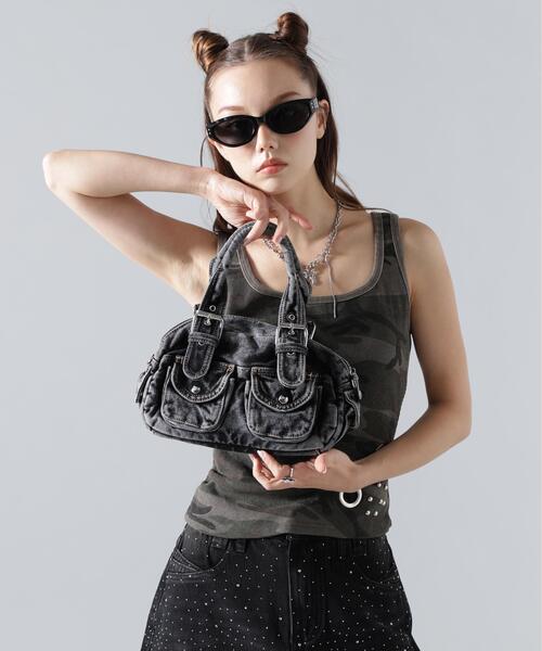 B'2nd（ビーセカンド）の「MAVYTH/メヴィス/DENIM HAND BAG（ハンドバッグ・レディース・ブラック/その他4・F）」の3枚目の写真