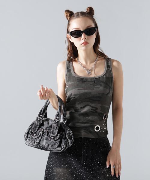 B'2nd（ビーセカンド）の「MAVYTH/メヴィス/DENIM HAND BAG（ハンドバッグ・レディース・ブラック/その他4・F）」の4枚目の写真