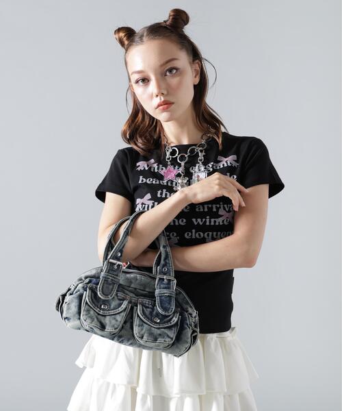 B'2nd（ビーセカンド）の「MAVYTH/メヴィス/DENIM HAND BAG（ハンドバッグ・レディース・ブラック/その他4・F）」の9枚目の写真