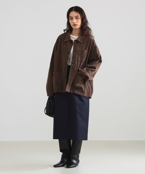 Demi-Luxe BEAMS（デミルクス ビームス）の「INSCRIRE / コーデュロイ ワークジャケット（ブルゾン・レディース・ブラウン・2/1）」の12枚目の写真