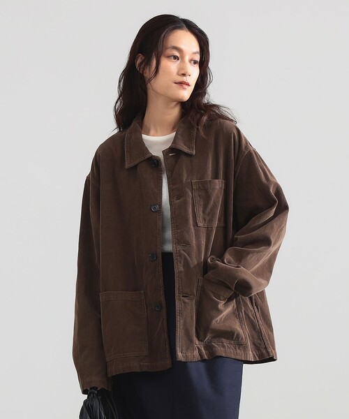 Demi-Luxe BEAMS（デミルクス ビームス）の「INSCRIRE / コーデュロイ ワークジャケット（ブルゾン・レディース・ブラウン・2/1）」の10枚目の写真