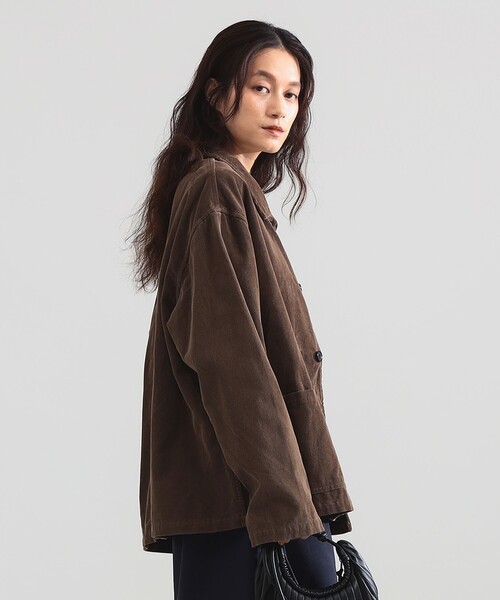 Demi-Luxe BEAMS（デミルクス ビームス）の「INSCRIRE / コーデュロイ ワークジャケット（ブルゾン・レディース・ブラウン・2/1）」の9枚目の写真