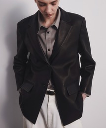 【CITY TOKYO/シティートウキョウ】Sheepskin Leather Jacket/本革レザーテーラードジャケット
