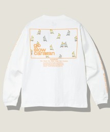 USA/C スクエアLOGOバックプリント ロングスリーブTEE