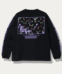 USA/C スクエアLOGOバックプリント ロングスリーブTEE