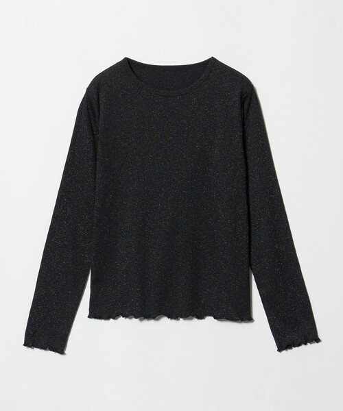 A DAY IN THE LIFE UNITED ARROWS(アデイインザライフユナイテッドアローズ)の「ラメ リブ メローカットソー <A DAY IN THE LIFE>(Tシャツ/カットソー・レディース・ライトグレー/ナチュラル/ブラック/その他1・FREE)」の4枚目の写真