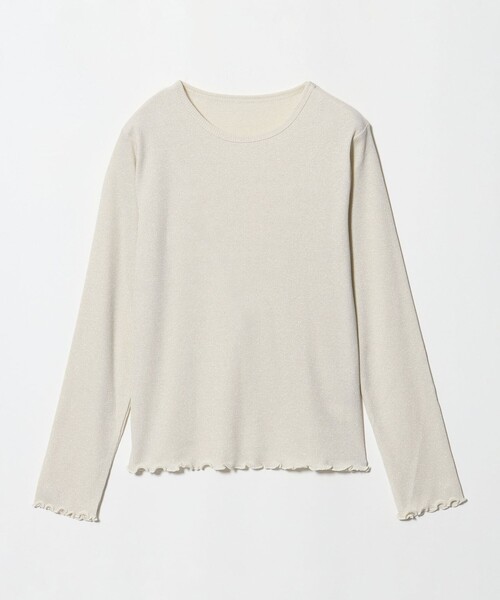 A DAY IN THE LIFE UNITED ARROWS(アデイインザライフユナイテッドアローズ)の「ラメ リブ メローカットソー <A DAY IN THE LIFE>(Tシャツ/カットソー・レディース・ライトグレー/ナチュラル/ブラック/その他1・FREE)」の1枚目の写真