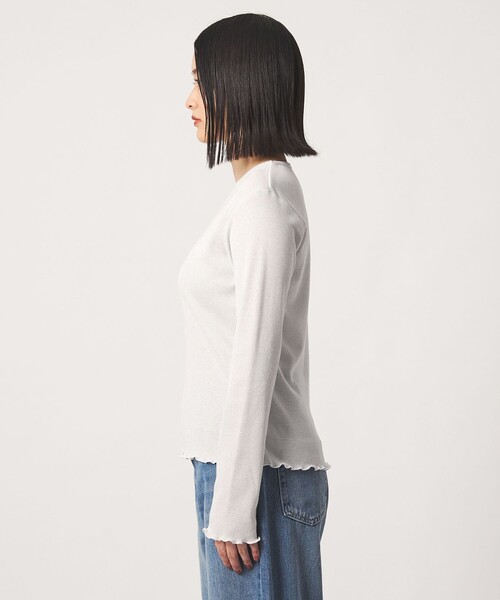A DAY IN THE LIFE UNITED ARROWS(アデイインザライフユナイテッドアローズ)の「ラメ リブ メローカットソー <A DAY IN THE LIFE>(Tシャツ/カットソー・レディース・ライトグレー/ナチュラル/ブラック/その他1・FREE)」の8枚目の写真