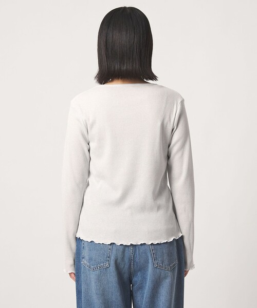 A DAY IN THE LIFE UNITED ARROWS(アデイインザライフユナイテッドアローズ)の「ラメ リブ メローカットソー <A DAY IN THE LIFE>(Tシャツ/カットソー・レディース・ライトグレー/ナチュラル/ブラック/その他1・FREE)」の9枚目の写真