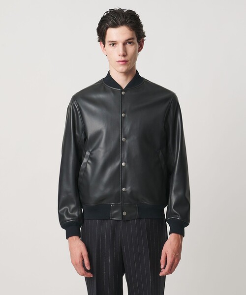 UNITED ARROWS(ユナイテッドアローズ)の「レザーライク ボンバージャケット(ブルゾン・メンズ・ブラック・S/XL/M/L)」の5枚目の写真