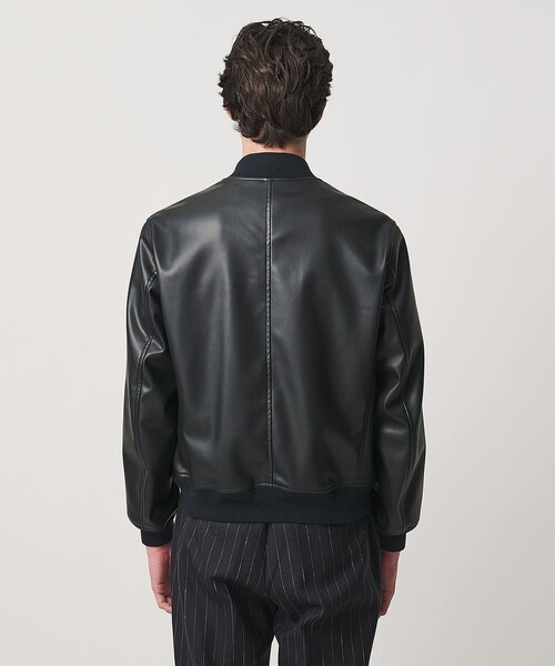 UNITED ARROWS(ユナイテッドアローズ)の「レザーライク ボンバージャケット(ブルゾン・メンズ・ブラック・S/XL/M/L)」の7枚目の写真