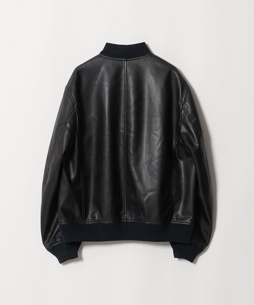 UNITED ARROWS(ユナイテッドアローズ)の「レザーライク ボンバージャケット(ブルゾン・メンズ・ブラック・S/XL/M/L)」の9枚目の写真