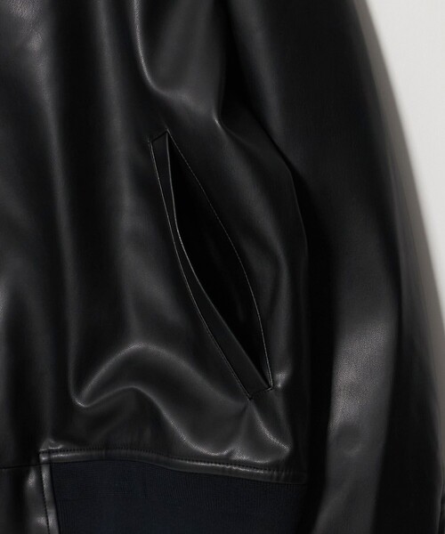 UNITED ARROWS(ユナイテッドアローズ)の「レザーライク ボンバージャケット(ブルゾン・メンズ・ブラック・S/XL/M/L)」の12枚目の写真