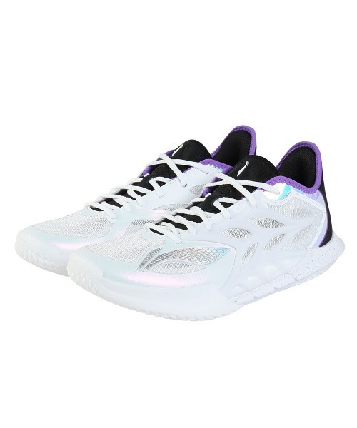 Kinetics(キネティクス)の「LI-NING Speed12(リーニン スピード12)(スニーカー・メンズ・ホワイト/ブラック×パープル・26cm/26.5cm/27cm/27.5cm/28cm/28.5cm)」の1枚目の写真