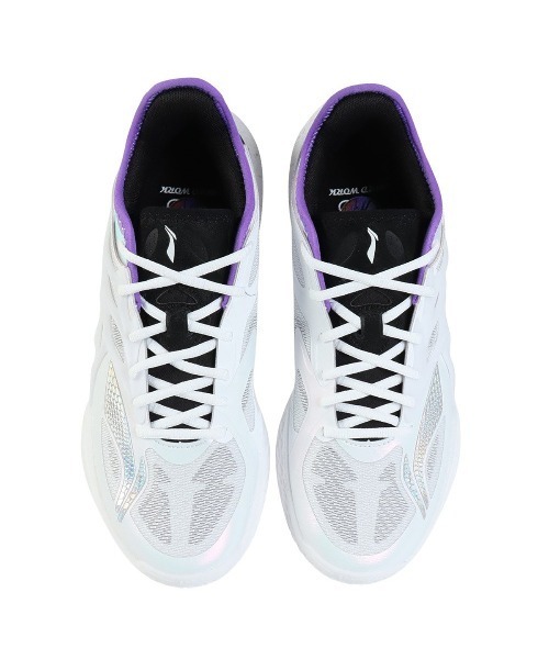 Kinetics(キネティクス)の「LI-NING Speed12(リーニン スピード12)(スニーカー・メンズ・ホワイト/ブラック×パープル・26cm/26.5cm/27cm/27.5cm/28cm/28.5cm)」の14枚目の写真