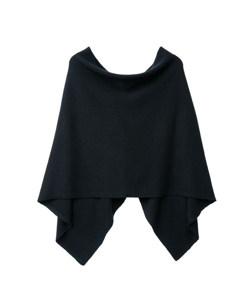 IRIS47(イリスフォーセブン)の「【IRIS 47】drape cashmere poncho/ドレープ カシミヤ ポンチョ(ポンチョ・レディース・ダークグレー/ブラック・FREE)」の6枚目の写真