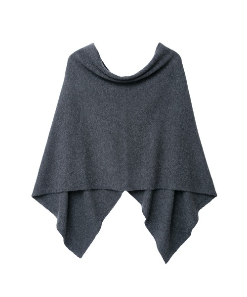 IRIS47(イリスフォーセブン)の「【IRIS 47】drape cashmere poncho/ドレープ カシミヤ ポンチョ(ポンチョ・レディース・ダークグレー/ブラック・FREE)」の9枚目の写真