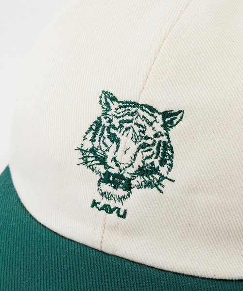 KAVU(カブー)の「KAVU/カブー 2tone Cap Tiger/ツートーンキャップ タイガー(キャップ・メンズ・ボルドー/エメラルド/ダークブルー・FREE)」の5枚目の写真