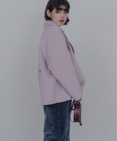Eimee Law(エイミーロウ)の「ハンドメイドハーフコート(その他アウター・レディース・ベージュ/ブラック/ライトピンク・FREE)」の10枚目の写真