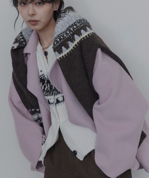 Eimee Law(エイミーロウ)の「ハンドメイドハーフコート(その他アウター・レディース・ベージュ/ブラック/ライトピンク・FREE)」の16枚目の写真