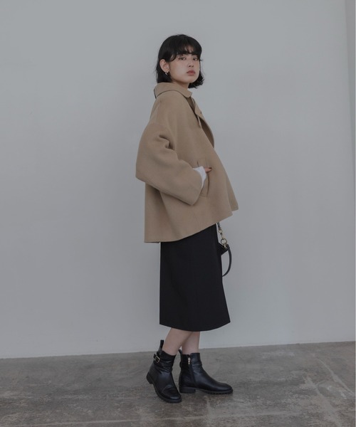 Eimee Law(エイミーロウ)の「ハンドメイドハーフコート(その他アウター・レディース・ベージュ/ブラック/ライトピンク・FREE)」の18枚目の写真
