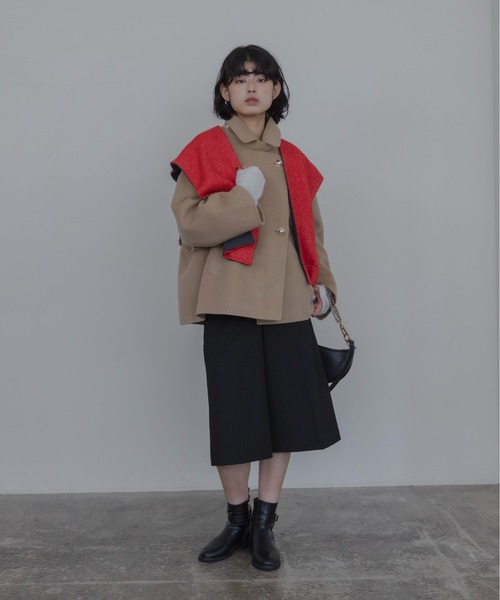 Eimee Law(エイミーロウ)の「ハンドメイドハーフコート(その他アウター・レディース・ベージュ/ブラック/ライトピンク・FREE)」の20枚目の写真