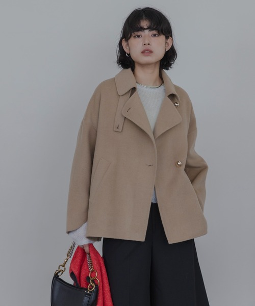 Eimee Law(エイミーロウ)の「ハンドメイドハーフコート(その他アウター・レディース・ベージュ/ブラック/ライトピンク・FREE)」の21枚目の写真