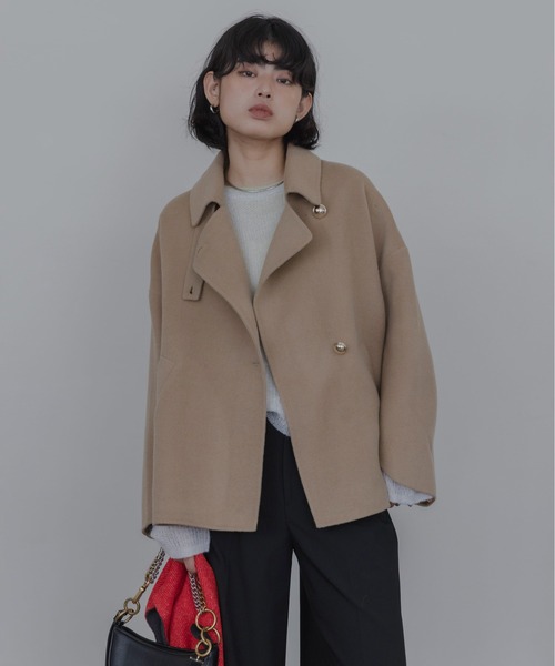 Eimee Law(エイミーロウ)の「ハンドメイドハーフコート(その他アウター・レディース・ベージュ/ブラック/ライトピンク・FREE)」の22枚目の写真