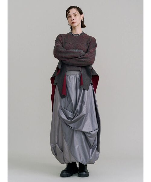 UN3D.(アンスリード)の「DRAPE BALLOON SK / ドレープバルーンスカート(スカート・レディース・グレー/ブラック/ボルドー・38/36)」の16枚目の写真