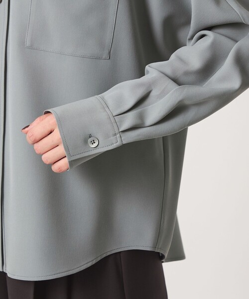 green label relaxing(グリーンレーベルリラクシング)の「ツイル ポケット シャツ マシンウォッシャブル ストレッチ(シャツ/ブラウス・レディース・ライトブルー/オフホワイト/ベージュ/ネイビー・FREE)」の22枚目の写真