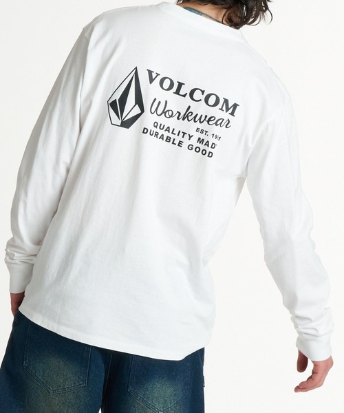 VOLCOM(ボルコム)の「VOLCOM メンズ WORKWEAR LS ロンT 【2026年秋冬モデル】/ボルコムバックプリント長袖ロンT(Tシャツ/カットソー・メンズ・スミクロ/オレンジ/ホワイト・MEDIUM/LARGE/X-LARGE)」の11枚目の写真