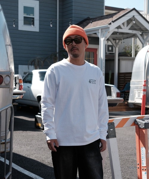 VOLCOM(ボルコム)の「VOLCOM メンズ WORKWEAR LS ロンT 【2026年秋冬モデル】/ボルコムバックプリント長袖ロンT(Tシャツ/カットソー・メンズ・スミクロ/オレンジ/ホワイト・MEDIUM/LARGE/X-LARGE)」の17枚目の写真