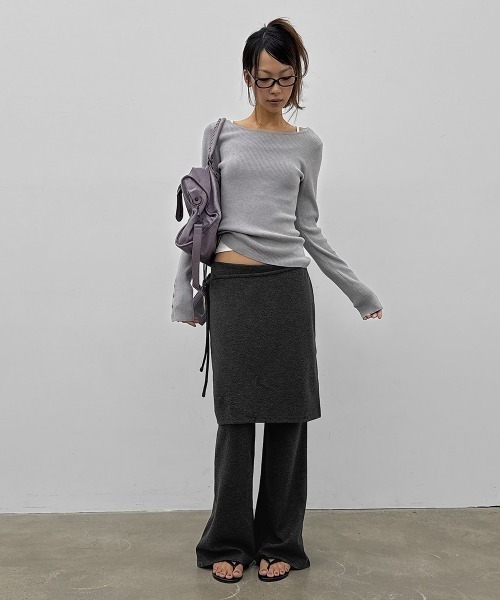 BLACKUP（ブラックアップ）の「[MADE] ベルストリングミディスカートパンツ（その他パンツ・レディース・ブラック/チャコール・SMALL/MEDIUM）」の14枚目の写真