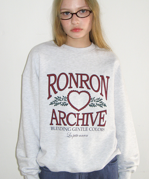 RONRON（ロンロン）の「RR ARCHIVE SWEATSHIRT WHITE MELANGE（スウェット・レディース・その他・FREE）」の3枚目の写真