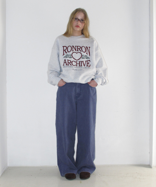 RONRON（ロンロン）の「RR ARCHIVE SWEATSHIRT WHITE MELANGE（スウェット・レディース・その他・FREE）」の5枚目の写真